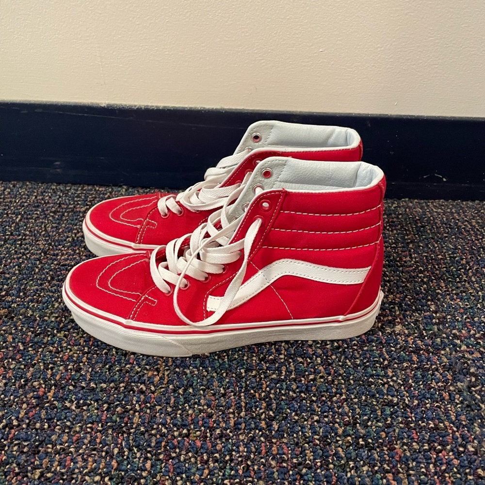 Red Vans Sk8-Hi Shoes
